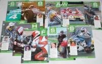 Motorsport. Twenty nine loose colour pages from a collectors album comprising twenty three signatures of featured stars of Formula 1, speedway, rallying, F1 bikes etc. Signatures include Danny Sullivan, Jack Brabham, Steve Saunders, Carl Fogarty, Giacomo 