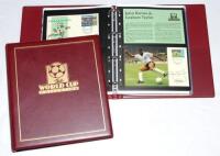 ‘The World Cup Collection’ Italia ‘90. Two official albums comprising postage stamps issued worldwide, the majority Sierra Leone, of commemorative covers, philatelic sheets and individual stamps of participating teams and players. Two covers are signed, o