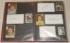 Derby County F.C. 1930s onwards. Red file comprising approx. 230 laid down signatures of Derby County players, mainly 1960s onwards, some earlier, the majority individually signed to white cards, cutting images, pieces, trade cards etc. with some multi-si - 2