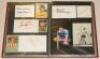 Football autographs 1940s-1980s. Red file comprising over 110 signatures of players who have represented Sheffield Wednesday, Southampton, Stoke City, Sunderland and Tottenham Hotspur. Signatures on white cards, cuttings, pieces, trade cards, photographs - 2