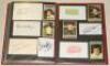 Football autographs 1940s-1980s. Red file comprising over 110 signatures of players who have represented Sheffield Wednesday, Southampton, Stoke City, Sunderland and Tottenham Hotspur. Signatures on white cards, cuttings, pieces, trade cards, photographs - 5