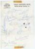 Newcastle United c.1958. Great Northern Hotel, King&rsquo;s Cross, London headed note paper signed in blue ink by thirteen Newcastle United players. Signatures include Ronnie Simpson, George Eastham, Jimmy Scoular, Bobby Mitchell, Bob Stokoe, Ken Hale, Dick Kei