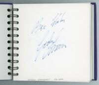 Scotland football international signatures 1960s-2010s. Spiral bound autograph album comprising twenty eight signatures in ink, the majority of Scotland full internationals. Each signed individually to a page with none signed back to back. Signatures incl