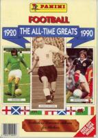 ‘Panini Football. The All-Time Greats 1920-1990’. Original album complete with eighty stickers. Signed either to the sticker or to the page by 47 of the featured players. Earlier players’ signatures include Stanley Matthews, Tom Finney, Matt Busby, Billy 