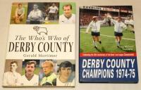 Derby County F.C. signed books. Two Breedon Books titles, both with good dustwrappers. ‘The Who’s Who of Derby County’, Gerald Mortimer, 2004. Profusely signed to inside covers, end papers and throughout to biographies, the majority signed to the page wit