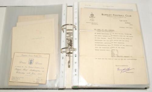 Derek Shackleton. Hampshire & England 1948-1969. Large black file comprising a very good and comprehensive collection of correspondence and personal items spanning Shackleton’s life from wartime army service, his playing career and later as an umpire thro