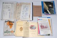 Cricket books, programmes, scorecards etc. Box comprising a selection of ephemera with Gloucestershire interest. Includes ‘Gloucestershire Cricket and Cricketers 1919-1939’, Reg Pogson, Lytham 1939. Scorecards and official programmes including Jack Russel