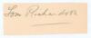 Thomas ‘Tom’ Richardson, Surrey, London County, Somerset & England, 1892-1905. Excellent pencil signature of Richardson on piece. VG.