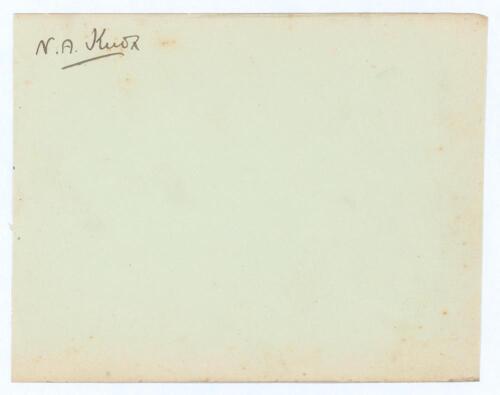 Neville Alexander Knox. Surrey & England 1904-1910. Nice small signature in ink of Knox to one corner of an album page. VG.