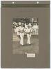 England v Australia. The Oval 1909. Four early original photographs laid down back to back on two photograph album pages. Two of the images depict action from the 5th Test at The Oval 1909, one of the England team informally standing and seated on the gro - 3