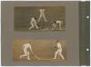 England v Australia. 1909. Early original mono photograph of the England team walking out on to the field of play, laid down to photograph album page. Handwritten title states &lsquo;Manchester 1909&rsquo;, however it is more likely to be Headingley. Captions to lowe - 2