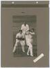 Lord Hawke. Two early mono photographs featuring Lord Hawke, laid down to photograph album pages. One, with handwritten title &lsquo;Surrey v Yorkshire 1909. Oval&rsquo; (but probably 1906 or 1907), depicts Lord Dalmeny (Surrey) tossing for innings with Lord Hawke (Y - 3