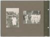 ‘Two Lancashire Captains. Father & Son 1911’. Early mono photograph of A.H. and A.N. Hornby standing facing each other in conversation. The photograph laid down to a photograph album page with handwritten title and names annotated in ink to margins. 6”x8. - 4