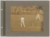 Gentlemen v Players. Lord’s 1909 & 1910. Four early original sepia photographs from Gentlemen v Players matches played at Lord’s with good scenes of match action and packed stands. Each photograph is laid individually to a photograph album page with handw - 2