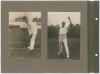 Gentlemen v Players. Lord’s 1909 & 1910. Four early original sepia photographs from Gentlemen v Players matches played at Lord’s with good scenes of match action and packed stands. Each photograph is laid individually to a photograph album page with handw - 8