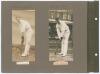 Yorkshire 1908 & 1909. Five early original sepia photographs featuring Yorkshire players at grounds and in match action. Each photograph is laid individually to a page, back to back, with handwritten title and players’ names to margins. Matches include Yo - 6