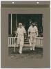 Triangular Test Tournament 1912. Two early mono photographs of action at Lord’s from the Triangular Test series. One of Australia v South Africa with the ink signature of South Africa captain, Frank Mitchell, on piece laid down, also Tommy Ward of South A - 4