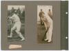 Gilbert Laird Jessop. Gloucestershire, Cambridge University & England 1894-1914. Three photograph album pages comprising nine early original mono and sepia photographs of cricketers for the period 1910-1920. The photographs laid back to back, each page wi - 3