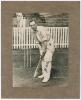 John Berry &lsquo;Jack Hobbs. Surrey & England 1905-1934. Nice original mono press photograph of Hobbs standing full length in batting pose in the nets. Beautifully signed in black ink to the photograph by Hobbs, with dedication in ink to the top edge, &lsquo;To Mr. 