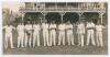 Lord Hawke’s XI v. M.C.C. Australian Touring Team, Scarborough 1929. Original mono photograph depicting Lord Hawke’s XI lined up in front of the pavilion at Scarborough with spectators in the background for the match played 7th- 10th September 1929. Fully