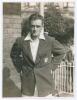 George Gibson Macaulay. Yorkshire & England 1920-1935. Nice original mono photograph of Macaulay depicted half length wearing cricket attire and Yorkshire blazer. Nicely signed in black ink to the photograph by Macaulay. Assumed to be by Walker’s Studio, 