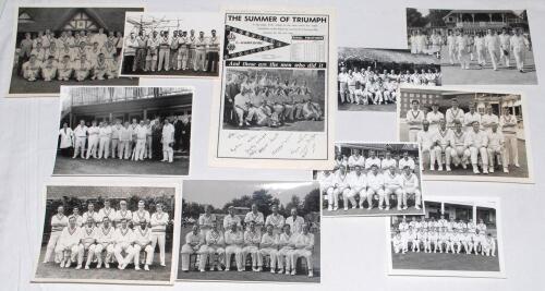 Derek Shackleton. Hampshire & England 1948-1969. A collection of seventeen mainly original press photographs featuring Shackleton in the 1960s and 1970s. Includes official photographs of Hampshire teams of the 1960s, representative teams, benefit/ charity