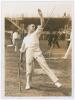 Herbert Sutcliffe. Yorkshire & England 1919-1945. Large red photograph album with title &lsquo;Sutcliffe&rsquo; in gilt to front cover, comprising a very nicely compiled collection of over thirty original (plus some copy) photographs relating to Sutcliffe&rsquo;s playing c