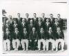 Australian tour to England 1961. Two original mono press photographs from the 1961 tour. Surrey v Australians, The Oval, 13th- 16th May 1961. Peter May plays a straight drive off the bowling of Alan Davidson with the slip cordon of Grout, Simpson, Benaud, - 3