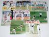 India tour to England 1996. Forty five original colour press photographs of match action, awards, celebrations etc. from the 1996 tour. Five photographs are signed by the featured player(s). Signatures are Venkatesh Prasad, Graham Thorpe, Nayan Mongia, Ch - 2