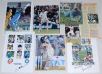 India tour to England 1980s-2010s. Thirty eight colour press photographs (including the odd cutting and montage) of match action and the odd player portrait etc. Six photographs and two cuttings are signed by the featured player(s). Signatures are Virat K