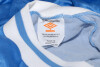 Ian Botham. Manchester City football shirt worn by Ian Botham in a Charity match in the early 1980&rsquo;s. The long sleeved light blue, with white trim to neck and cuffs, Umbro shirt with Manchester City emblem and shirt sponsor &lsquo;SAAB&rsquo; to chest. Number &lsquo;9&rsquo; to - 5