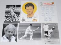 Australia tours to England 1985 & 1989. A selection of twenty eight press photographs, the majority mono with the odd colour. Four photographs are signed by Richard Ellison, David Gower, Derek Pringle and Dean Jones. Other players featured include Lamb, B