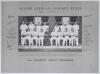 South Africa tours 1930s. Two photographs of South African touring parties. &lsquo;South African Cricket Team Touring Australia 1932-32&rsquo;, large mono printed promotional photograph of the South African team produced by &lsquo;Gripu&rsquo; trousers. Printed titles, players&rsquo; 