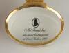 &lsquo;Bicentenary of the M.C.C.&rsquo;. Halcyon Days oval enamelled pill box. The lid with a cricket match at Lord&rsquo;s, the hinged lid revealing title &lsquo;To commemorate the Bicentenary of the Marylebone Cricket Club 1787-1987&rsquo; and small vignette of Thomas Lord. The oute - 3