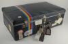 Ian Botham. Cricket touring travel case used by Ian Botham during his Test playing career on tour in Australia in the late 1970&rsquo;s/80&rsquo;s, one label suggest the M.C.C. tour of Australia 1982/83. The suitcase by &lsquo;Cheney of England&rsquo; with M.C.C. coloured stripe