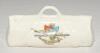 Cricket bags. Four large crested china cricket bags with colour emblems for &lsquo;Coventry&rsquo;, &lsquo;Leeds&rsquo;, Southampton&rsquo; and &lsquo;West Kirby&rsquo;. Each Approx 4.25&rdquo; long. Plus a medium cricket bag for &lsquo;Great Yarmouth&rsquo;. Various makers. Qty 5. G