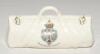 Cricket bags. Five very large crested china cricket bags with colour emblems for &lsquo;Bournemouth&rsquo;, &lsquo;Chesham&rsquo;, &lsquo;Newcastle-on-Tyne&rsquo;, &lsquo;Woolwich&rsquo; and &lsquo;Santa Cruz de Tenerife&rsquo;. Various makers. Each approx 4.5&rdquo; long. G - 5