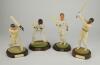 Cricket figures. A large cricket figure of Sir Frank Worrell by Art Edwards and Frances Ross of Barbados, together with a $5 dollar note depicting Worrell and four limited edition Endurance figures of Viv Richards, Ian Botham, Wally Hammond and Garry Sobe - 3