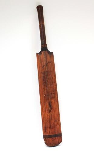 Arthur Shrewsbury. Nottinghamshire & England 1875-1902. ‘Arthur Shrewsbury’s last bat...’. A Shaw & Shrewsbury of Nottingham cricket bat used by Shrewsbury in his final season of cricket in 1902. The face of the bat has the wording ‘Arthur Shrewsbury’s la