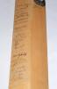 Lancashire and Nottinghamshire 1968. Ken Higgs Benefit year. Harrow size Slazenger Gradidge bat with stamp for &lsquo;Jack Sharp, Liverpool&rsquo;. Signed in ink to the face by twelve Lancashire and eleven Nottinghamshire players. Lancashire signatures include Bond ( - 4