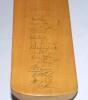 West Indies and Zimbabwe c.1999/2000. Full size Newbury &lsquo;Caduceus Extra Cover&rsquo; bat signed to the face by fifteen West Indies players and fourteen from Zimbabwe. West Indies signatures include Jimmy Adams (Captain), Sherwin Campbell, Courtney Walsh, Curtle - 3
