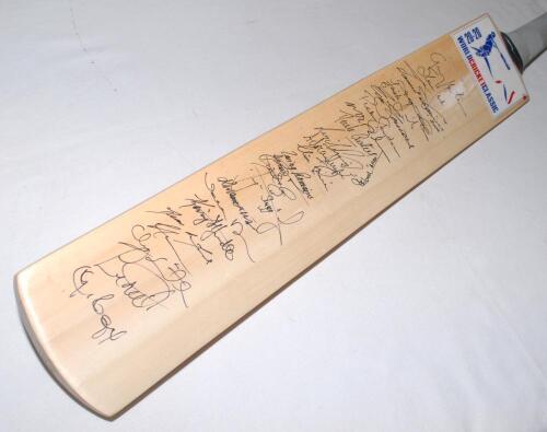 ‘20-20 World Cricket Classic’ 2006. Full size Slazenger bat signed to the face by thirteen members of the South Africa team and twelve of Bermuda. Signatures include Kirsten, Jack, Page, Davids, Strydom, Pringle, Kuiper (South Africa), Romaine, Tucker, Hu