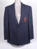 Benjamin Caine Hollioake. Surrey & England 1996 to 2001. England ‘A’ navy blue touring blazer, by James Barry, worn by Hollioake during his playing career. The blazer with embroidered red England emblem of three lions and coronet to chest pocket. Very goo