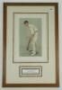 Frank Stanley Jackson. Yorkshire & England 1890-1907. Original Vanity Fair colour chromolithograph of Jackson in batting pose at the wicket entitled ‚ÄòThe Flannelled Fighter’ and dated August 18th 1902 by artist SPY. Very nicely signed by Jackson in blac