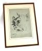 &lsquo;Life&rsquo;s Little Ironies&rsquo;. Excellent pen and ink original artwork of a gentleman wearing top hat and carrying umbrella been hit on the head by a cricket ball whilst walking around a cricket ground. The players to background with one fielder running to retri