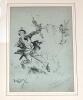 &lsquo;Life&rsquo;s Little Ironies&rsquo;. Excellent pen and ink original artwork of a gentleman wearing top hat and carrying umbrella been hit on the head by a cricket ball whilst walking around a cricket ground. The players to background with one fielder running to retri - 2