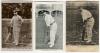 Sydney Edward Gregory. New South Wales & Australia. 1889-1912. Three postcards of Gregory, all mono, one real photograph and two printed. All in batting pose, publishers are Wrench, Davidson Bros of London and one unknown. Good condition