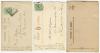 Clement &lsquo;Clem&rsquo; Hill. South Australia & Australia 1892-1923. Three postcards of Hill, one sepia, two mono, one real photograph and two printed. All in batting pose, publishers are Pictorial, Hartmann and Wrench. Some minor wear/damage to the image surface - 2