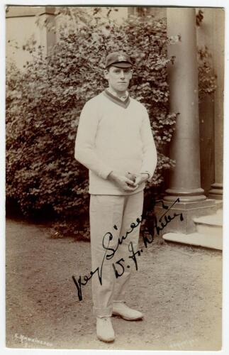 William James Whitty. New South Wales, South Australia & Australia 1907-1926. Excellent sepia real photograph postcard of Carkeek, full length, wearing Australian cap and holding a ball, taken on the 1912 Australian tour of England for the Triangular Seri