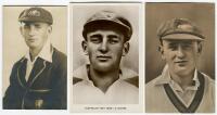 Stanley Joseph McCabe, New South Wales & Australia 1928-1942. Three postcards of McCabe, all sepia, two real photograph and one printed. All head and shoulders image, publishers are Sidney Riley of Sydney, ‘Australian Test Team’ postcard 1930 and one unkn